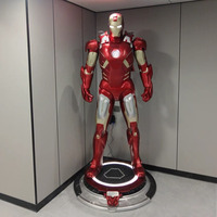 Collection personnalisée de figurines en cire d'artisanat en résine grandeur nature des célèbres personnages de films Marvel Iron Man