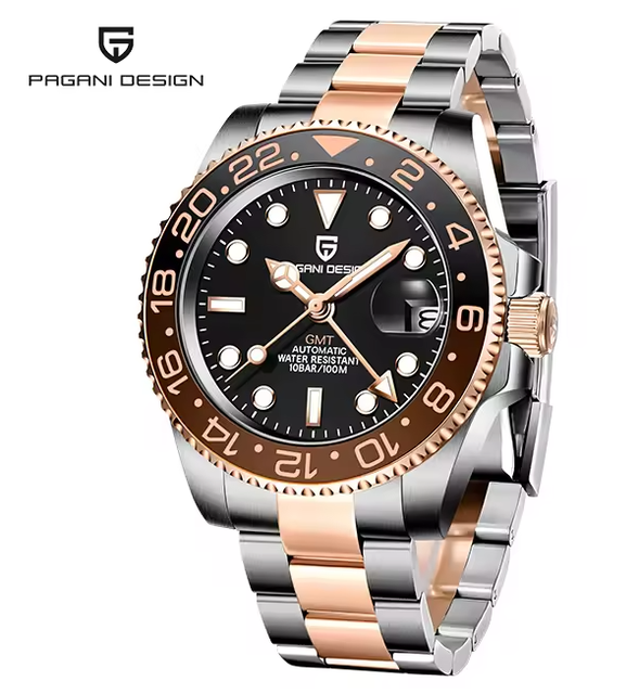 PAGANI DESIGN 1662 New Men Mechanical Watches Top Brand Sapphire Glass GMT Watches 100M Waterproof Automatic Watch for Men