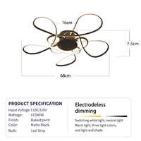 Plafonnier encastré en aluminium, lumière LED à intensité variable, luminaire pour la maison, la chambre à coucher
