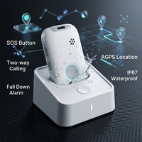 Détecteur de chute pour travailleur isolé EV12 avec appel SOS, réponse rapide, suivi GPS et bouton d'alarme SOS 4G LTE