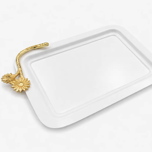 Plateau de service en acier inoxydable de qualité supérieure, très vendu, plateau en acier argenté pour hôtel de luxe, plateau de service antique - Product Image 1