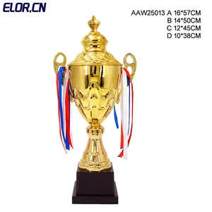 Elor Custom Gouden Voetbal Trofee Cup Metal Award Produceert Groothandel Beste Prijs