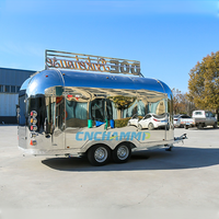 Remorque alimentaire mobile Chammp 5m entièrement équipée, camion de restauration en acier inoxydable UE, remorque de restauration à vendre