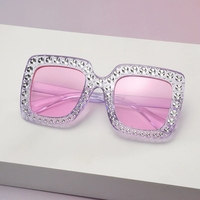 9678 New Big Frame Children's Sunglasses Pearl Beauty Sunglasses Baby Candy Fashion Cute Sun Glasses for Kids