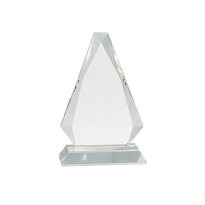 Custom 3D Incidere In Bianco Obelisco di Cristallo a Forma di Diamante Trofeo - Product Image 1