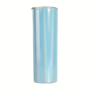 600ml Glitter Rainbow Skinny Straight Tumbler 20oz Double Wall Vacuum Insulated Travel Water <b>Mug</b> - Product Image 2