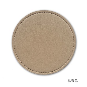 Mori Jun <b>Leather</b> Round Coaster 10Cm Solid Color Nordic Style <b>Placemat</b> Bar Mat Insulated - Product Image 1