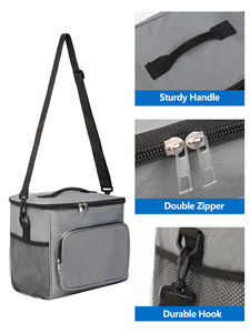 लंच बैग को अनुकूलित करें वर्क ऑफिस पिकनिक बीच इंसुलेटेड लंच कूलर बैग वयस्कों के लिए एडजस्टेबल शोल्डर स्ट्रैप के साथ लंच बैग - Product Image 3
