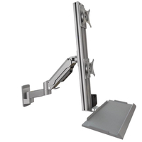 Meisonic T8-GA02KB-SPA Argent, Bras de montage robuste pour moniteur, Automatique, Populaire 2026, pour ligne de test, pour machines d'automatisation industrielle
