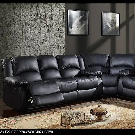 2023 Top grain leather power reclining movie theater sofa vip seating room furniture