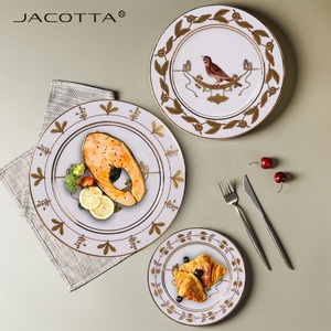 Platos de cerámica de hueso, <span class=keywords><strong>vajilla</strong></span> de lujo, juego de cena barato - Product Image 5
