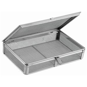 Yakalama kilitleme klipsi ile İstistackable paslanmaz çelik SS 304 ince örgü sepet - Product Image 4