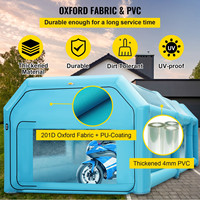 Cabine de pulvérisation gonflable pour voiture peinture imperméable sur mesure durable cabine de peinture gonflable pour garage tente de couverture de voiture avec filtre à air