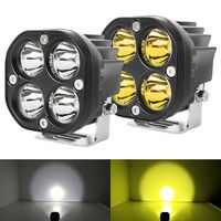 Luces de Trabajo LED Cuadradas de 3 Pulgadas y 60W para Auto, Motocicleta, Faro Delantero de Doble Haz, 12V 24V, Lámpara Antiniebla Todoterreno, Accesorios para Lada