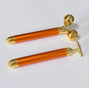 Y shaped wholesale price custom logo 3D Electric Golden Beauty Bar Face <b>Roller</b> For Skin Tightening And Lifting - Product Image 4