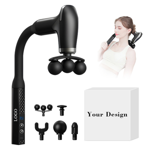 เครื่องนวดตัวแบบมืออาชีพ รุ่น 0728 รูปทรงตัวยู หัวนวดสามหัว แบตเตอรี่ 1200mah ชาร์จได้ ไร้สาย ด้ามจับยาว นวดเนื้อเยื่อพังผืด - Product Image 1