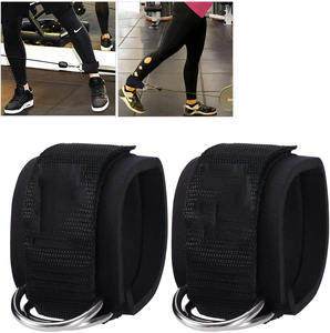 Bandes de résistance pour chevilles et poignets, sangles rembourrées pour entraînement musculaire, sangles de cheville à boucles auto-agrippantes pour machines à câble - Product Image 4
