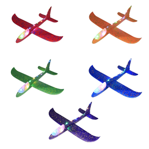 Aeroplano giocattolo in schiuma EVA con LED da 48 cm, aliante da lancio manuale, modello fai-da-te, aeroplano acrobatico per bambini, per esterni - Product Image 1