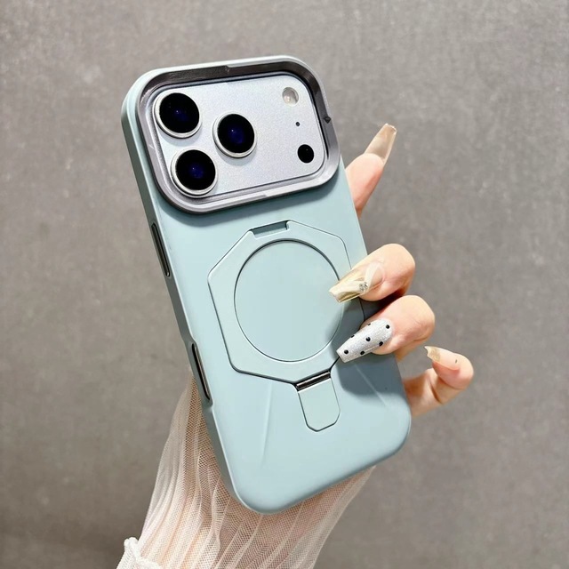 360 Mounting Stand Bracket Silicone Phone Case Anti-Drop TPU Bumper Full Body Protection Cover For iPhone 17 16 15
