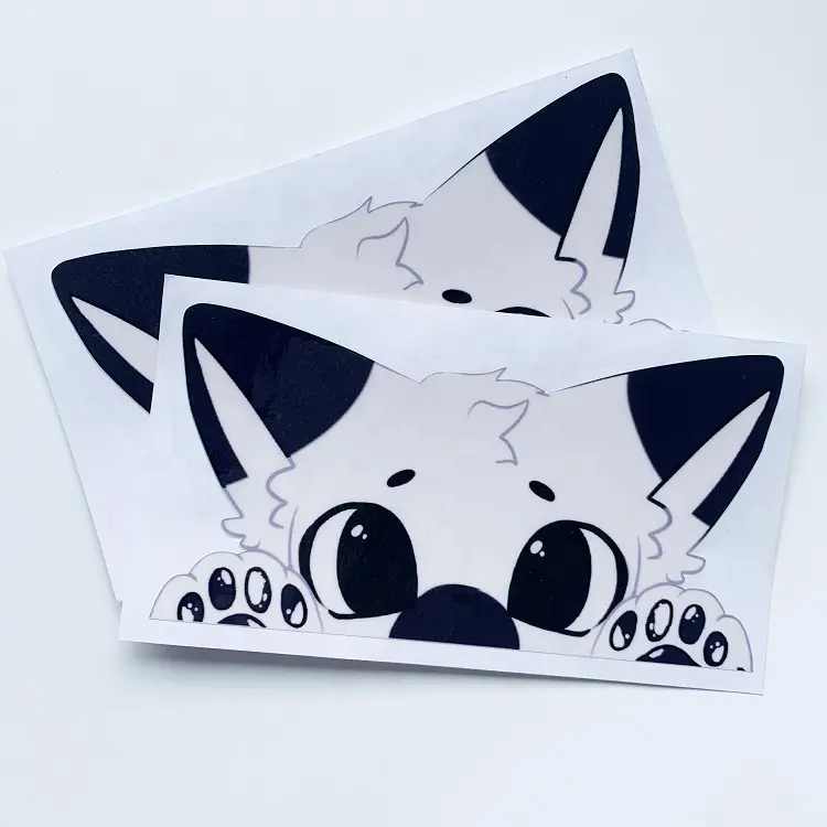 Labels Die Cut Anime Peeker Stickers Custom,Vinyl Transfer Stickers,Vinyl Decal Printing Custom Logo Rub On Transfer Sticker