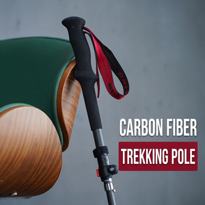 Bastone da Trekking in Fibra di Carbonio 3K Ultraleggero Pieghevole a 5 Sezioni con Impugnatura in EVA per Campeggio e Escursionismo - Product Image 1