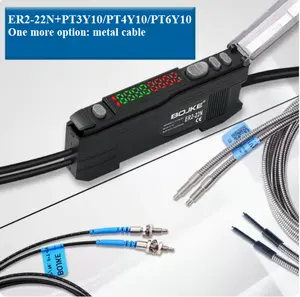 Plástico digital fibra óptica detecção fibra óptica fotoelétrico amplificador sensor óptica interruptor sensores