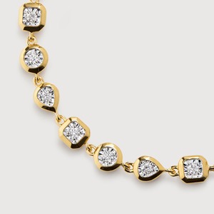 Bracciali in <span class=keywords><strong>Oro</strong></span> 18k con Zirconia Cubica a Forma di Pera, Quadrata e Rotonda, Gioielli Trendy, <span class=keywords><strong>Bracciale</strong></span> in Argento 925 con Charm Delicato - Product Image 3
