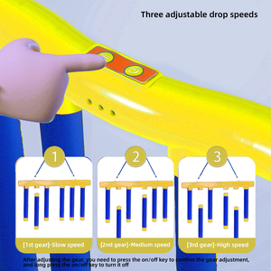 Jouet d'entraînement de réaction en plastique étanche pour enfants, avec bâtons suspendus bleus et jaunes, pour le développement de la vitesse et des capacités manuelles, adapté aux 3-16 ans - Product Image 5