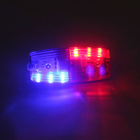 Nueva Lámpara de Advertencia de Tráfico de Hombro con Luces Estroboscópicas LED Mini de Seguridad de Patrulla Multifunción Recargable por USB de 12 V en Rojo y Azul