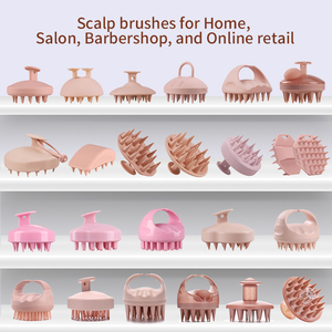 Refillable Hair Washer Dispenser Silicone Scalp Massager Scrubber <b>Brush</b> Custom Logo Deep Clean Scalp Exfoliator For Hair Growth - Product Image 6
