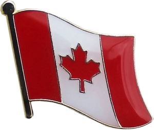 Badge drapeau national du Canada en alliage de zinc, épingle pour la décoration des vêtements, procédé de goutte de colle, artisanat métallique - Product Image 1