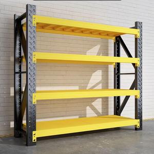 HJ Multi Layer Heavy Duty Metal Storage Rack 4 Tier Height Adjustable For Workshop Warehouse Basement <b>Tools</b> Storage - Product Image 4