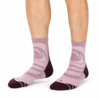 Chaussettes de randonnée personnalisées en laine mérinos respirantes, rembourrées, avec talon et bout renforcés, et manchette de compression