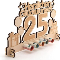 Holzgeld Geschenk halter Original Holzgeld Geschenk idee Gästebuch zum Geburtstag Jubiläum und Glückwünsche