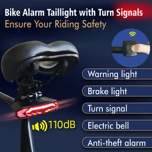 Bisiklet bisiklet arka işık USB bisiklet aksesuarları dönüş sinyalleri LED şarj edilebilir bisiklet kuyruk işık alarmı