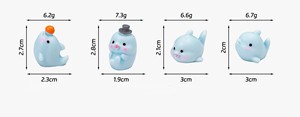 Prodotto di Tendenza 2026: Artigianato in Resina Vibrante a Forma di Delfino Azzurro Pallido, Stile Kawaii Creamy Coastalcore Azure Reverie, Regalo per Feste Estive Fai da Te - Product Image 2