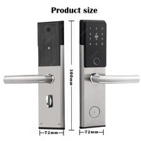 Aplicación TTlock, Sistema de Cerradura Inteligente para Hotel TThotel con RFID, Cerradura Electrónica para Puerta de Hotel a Prueba de Agua con Código de Huella Digital, Cerraduras Inteligentes con Tarjeta