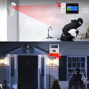 Sirène d'alarme Smarsecur 433 MHz, sirène sans fil solaire d'extérieur avec fonction de lumière clignotante, compatible avec les systèmes d'alarme PG103 et PG107 - Product Image 3