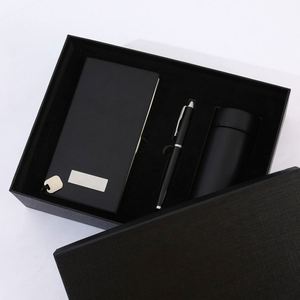 Premium PU Leather Executive <b>Notebook</b> Gift <b>Set</b> Textured Journal Tumbler Pen Digital Printing for Corporate Events Teacher - Product Image 2