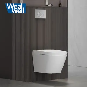 Including Concealed Cistern Instant Heating And Seating Sensor Intelligent Wall Hung LED Display Smart Toilet