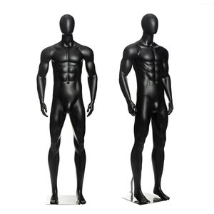 Maniquíes Masculinos NIP-B en Posición <span class=keywords><strong>de</strong></span> Pie, Maniquíes Masculinos Negros <span class=keywords><strong>de</strong></span> Plástico para Exhibición en Vitrinas, Cuerpo Completo para Exhibición <span class=keywords><strong>de</strong></span> Ropa - Product Image 2