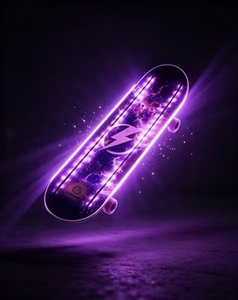 New Luxury Purple LED Light Up Skateboard - Product Image 2
