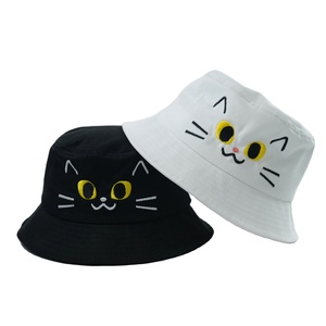 Sombrero de Sol con Logotipo Bordado Personalizado de Alta Calidad para Bebés, Niños y Adultos - Sombrero de Pescador a la Moda con Diseño de Hojas y Letras de Dibujos Animados, 100% Algodón - Product Image 1