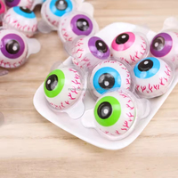 Bonbons gélifiés en forme de yeux 3D, prix d'usine, motif boule, fête d'Halloween, saveur fruitée, yeux gélifiés, bonbons mous