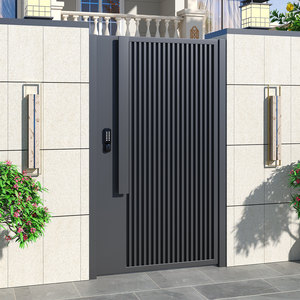 Porte de Cour Moderne en Alliage d'Aluminium, <span class=keywords><strong>Portail</strong></span> de Villa, Porte d'Entrée de Jardin, Art Extérieur Haut de Gamme, Porte Chinoise à Double <span class=keywords><strong>Battant</strong></span> pour Petit Jardin - Product Image 1