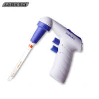 Larksci 6.9ml Micropipette réglable demi-autoclavable Pipette en plastique monocanal avec embouts jetables