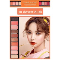 Palette de fards à paupières 10 couleurs, tons terreux nacrés, fini mat, maquillage nude, waterproof, style coréen, application facile