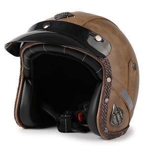 <span class=keywords><strong>Prix</strong></span> usine nouveau rétro demi-visage casque de moto ABS matériel Style vintage avec la certification 3C - Product Image 3