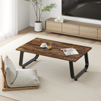 Benutzer definierter minimalisti scher klappbarer Couch tisch aus Holz Kleiner Tee tisch im japanischen Stil mit U-förmigen Metall beinen für das Wohnzimmer