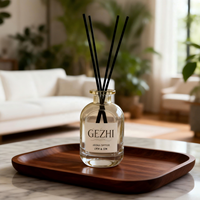 Bouteille diffuseur d'huiles essentielles en verre coloré de 200 ml avec bouchon coupé, pour aromathérapie et décoration intérieure, avec bâtonnets diffuseurs
